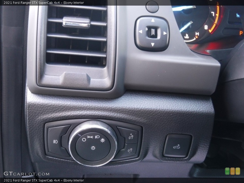 Ebony Interior Controls for the 2021 Ford Ranger STX SuperCab 4x4 #145810108