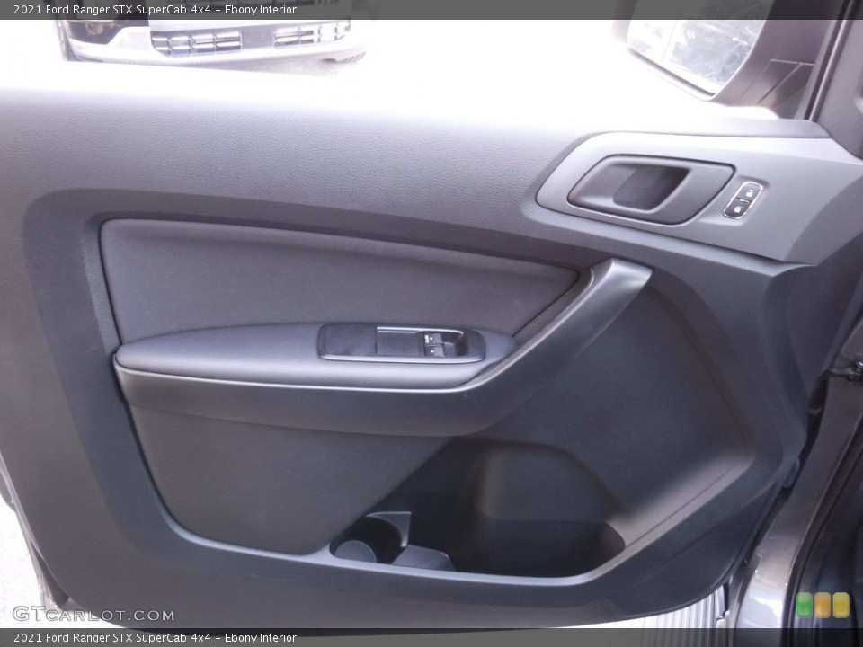 Ebony Interior Door Panel for the 2021 Ford Ranger STX SuperCab 4x4 #145810126