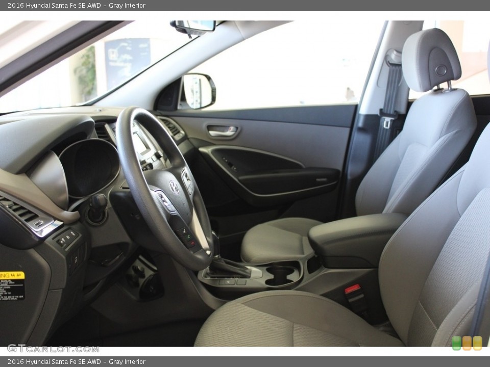 Gray Interior Front Seat for the 2016 Hyundai Santa Fe SE AWD #145812727