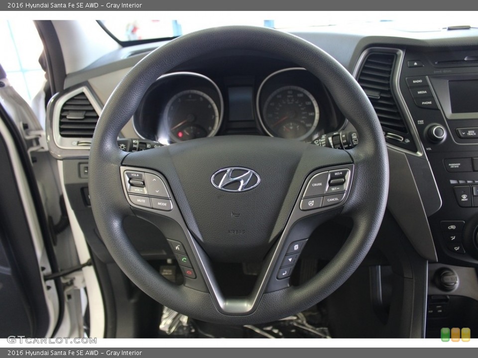 Gray Interior Steering Wheel for the 2016 Hyundai Santa Fe SE AWD #145812754