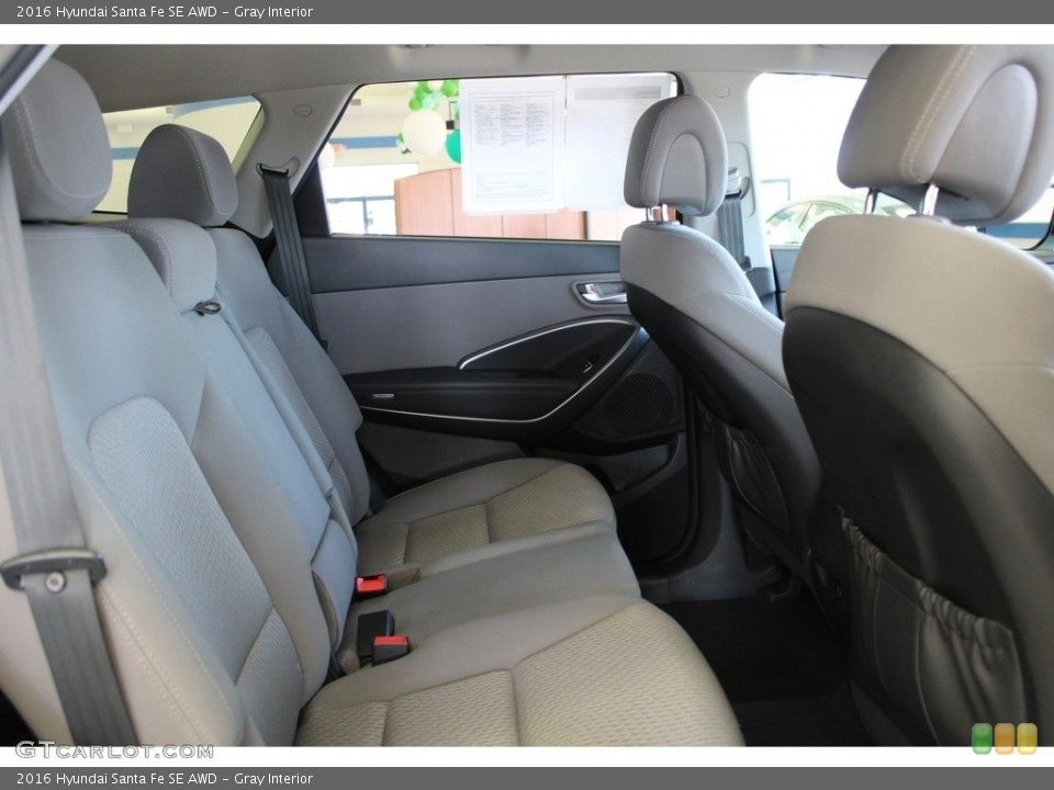 Gray Interior Rear Seat for the 2016 Hyundai Santa Fe SE AWD #145812883