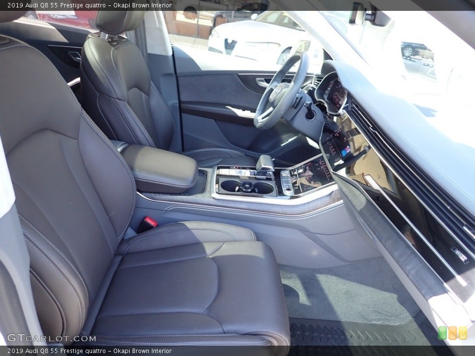 Okapi Brown Interior Front Seat for the 2019 Audi Q8 55 Prestige quattro #145814285