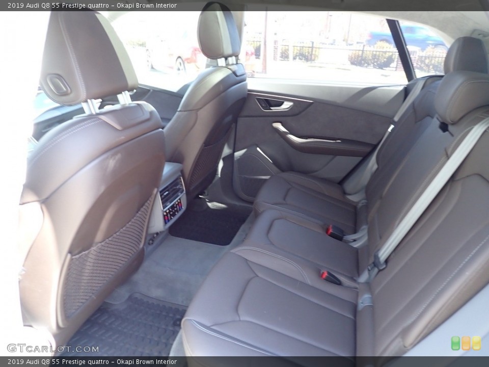 Okapi Brown Interior Rear Seat for the 2019 Audi Q8 55 Prestige quattro #145814306