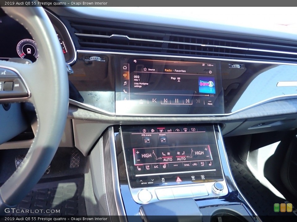 Okapi Brown Interior Controls for the 2019 Audi Q8 55 Prestige quattro #145814432