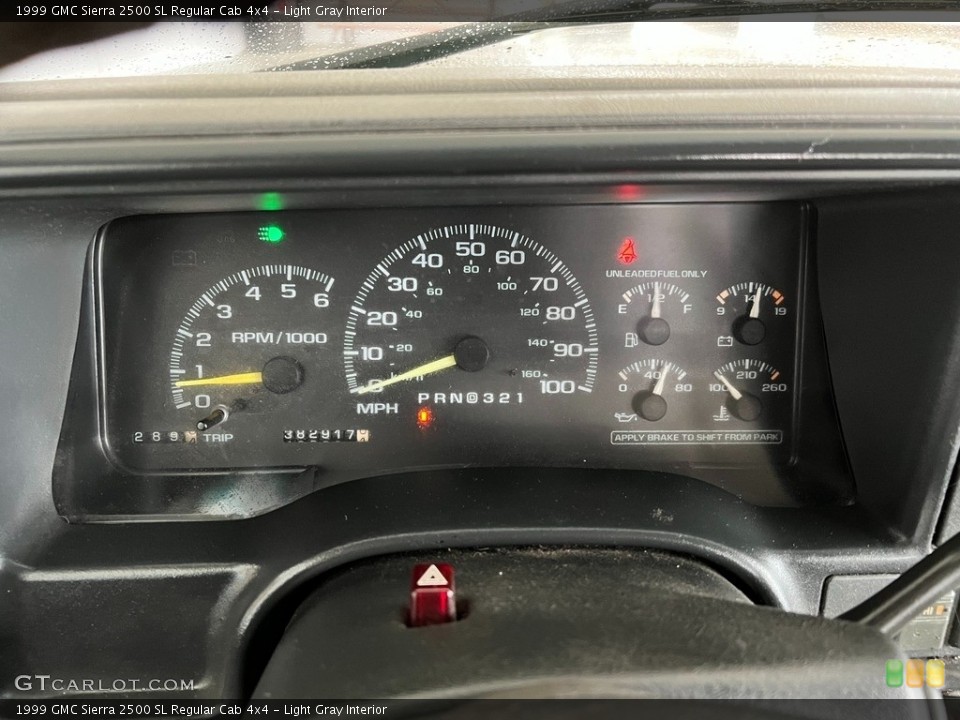 Light Gray Interior Gauges for the 1999 GMC Sierra 2500 SL Regular Cab 4x4 #145814495