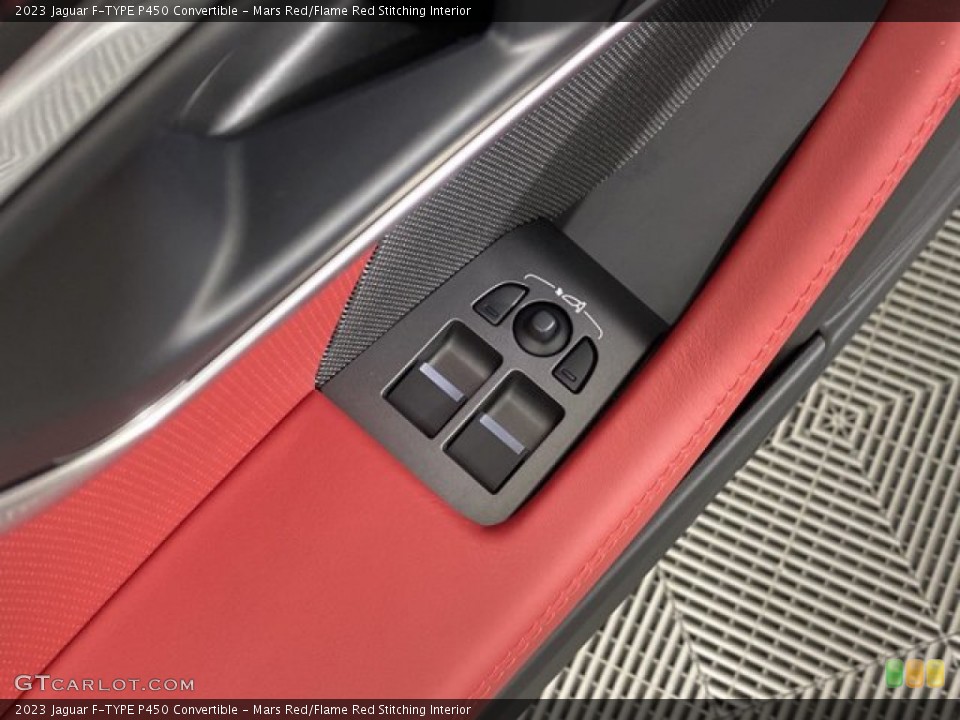 Mars Red/Flame Red Stitching Interior Door Panel for the 2023 Jaguar F-TYPE P450 Convertible #145814759