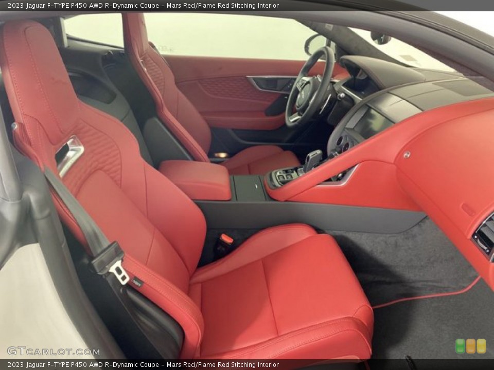 Mars Red/Flame Red Stitching Interior Front Seat for the 2023 Jaguar F-TYPE P450 AWD R-Dynamic Coupe #145816050