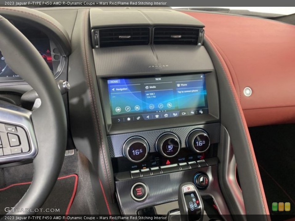 Mars Red/Flame Red Stitching Interior Controls for the 2023 Jaguar F-TYPE P450 AWD R-Dynamic Coupe #145816391