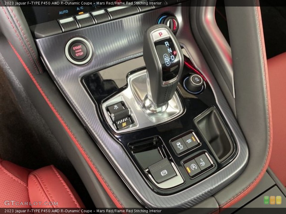 Mars Red/Flame Red Stitching Interior Transmission for the 2023 Jaguar F-TYPE P450 AWD R-Dynamic Coupe #145816493