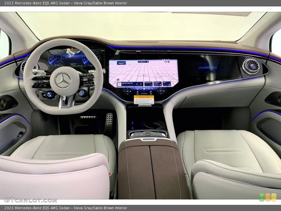 Neva Gray/Sable Brown Interior Dashboard for the 2023 Mercedes-Benz EQS AMG Sedan #145816634