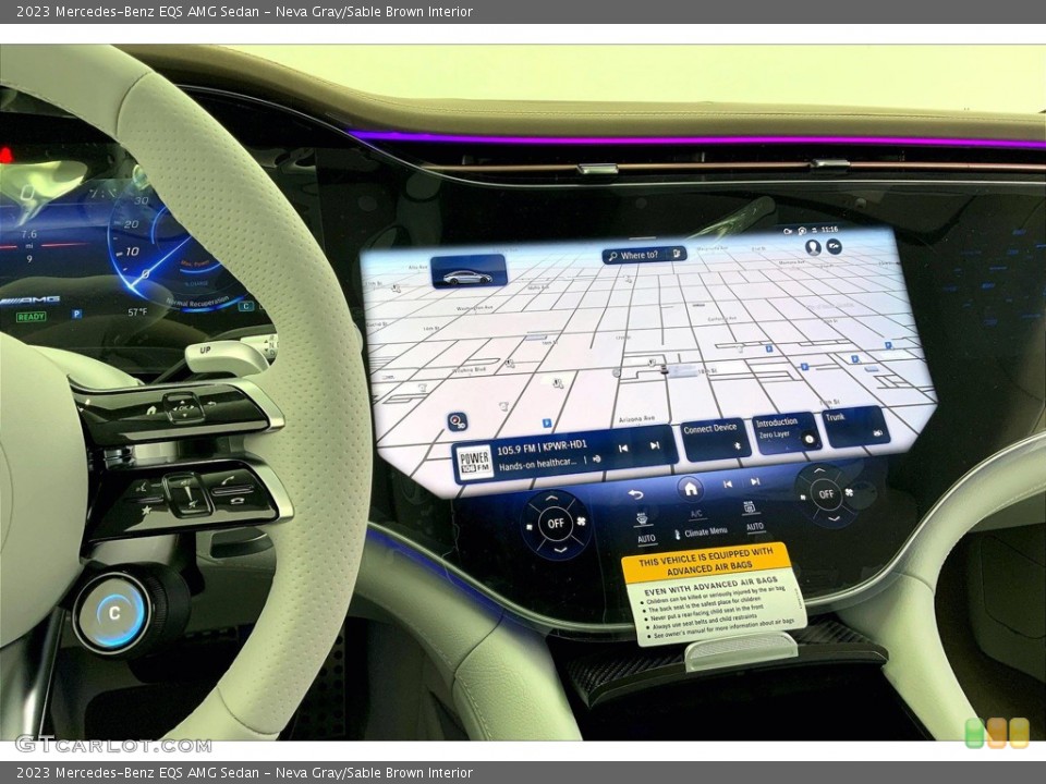 Neva Gray/Sable Brown Interior Controls for the 2023 Mercedes-Benz EQS AMG Sedan #145816664