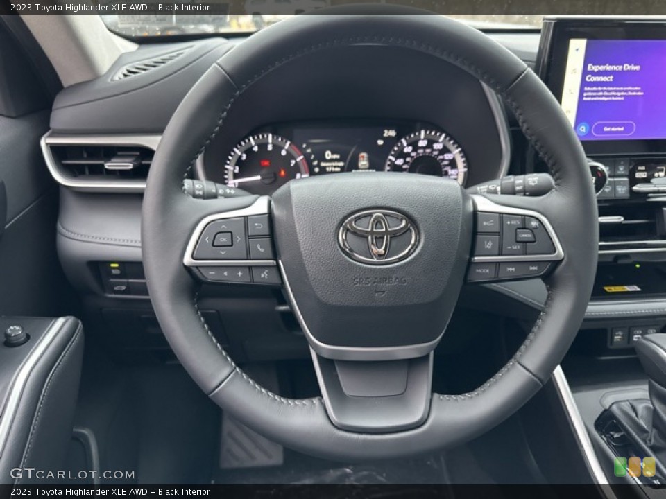 Black Interior Steering Wheel for the 2023 Toyota Highlander XLE AWD #145817030