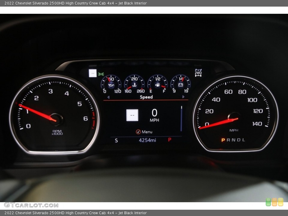 Jet Black Interior Gauges for the 2022 Chevrolet Silverado 2500HD High Country Crew Cab 4x4 #145817570