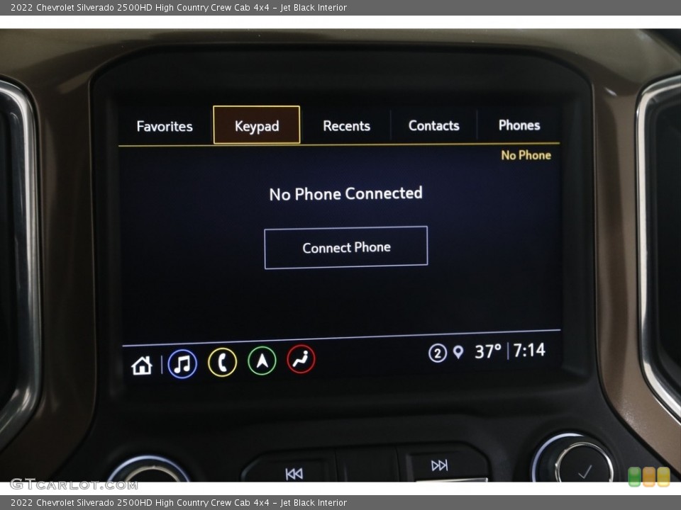 Jet Black Interior Controls for the 2022 Chevrolet Silverado 2500HD High Country Crew Cab 4x4 #145817627