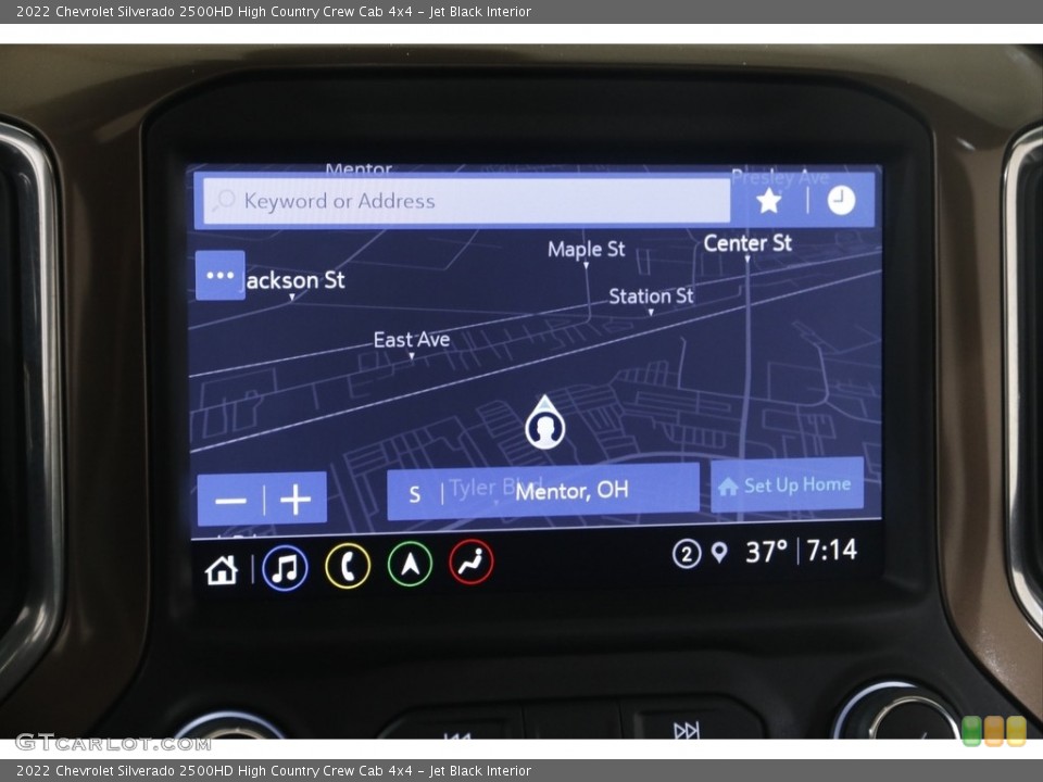 Jet Black Interior Navigation for the 2022 Chevrolet Silverado 2500HD High Country Crew Cab 4x4 #145817651