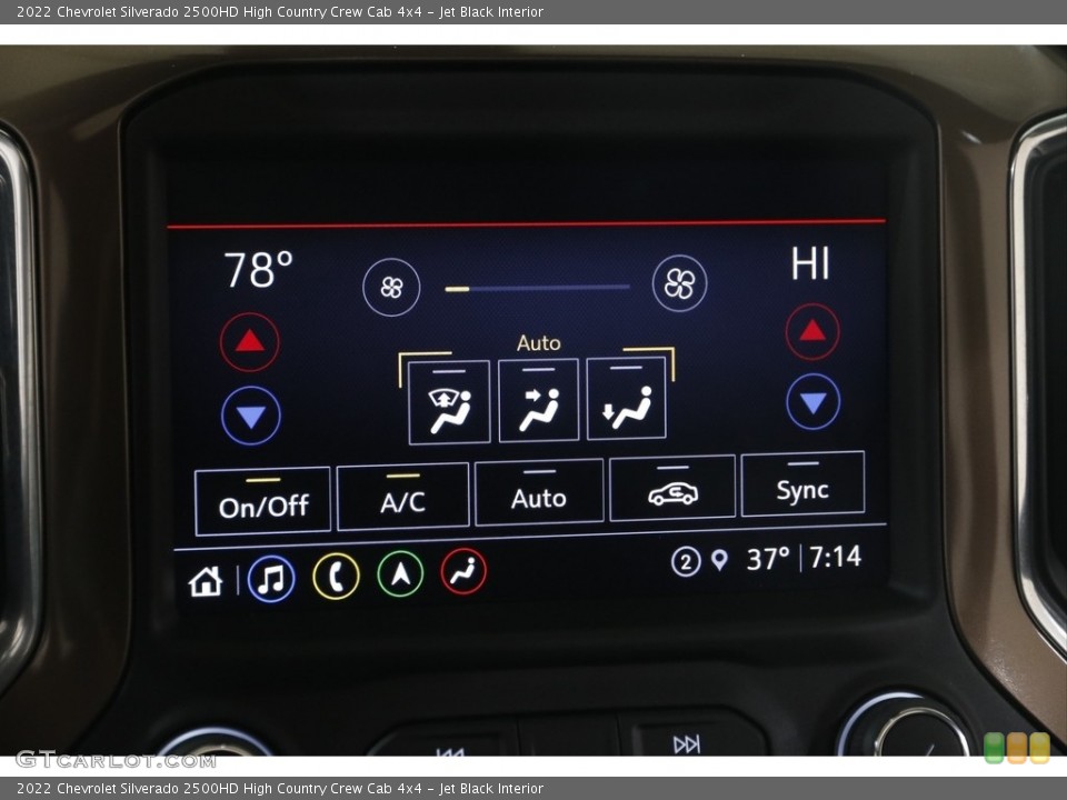 Jet Black Interior Controls for the 2022 Chevrolet Silverado 2500HD High Country Crew Cab 4x4 #145817660