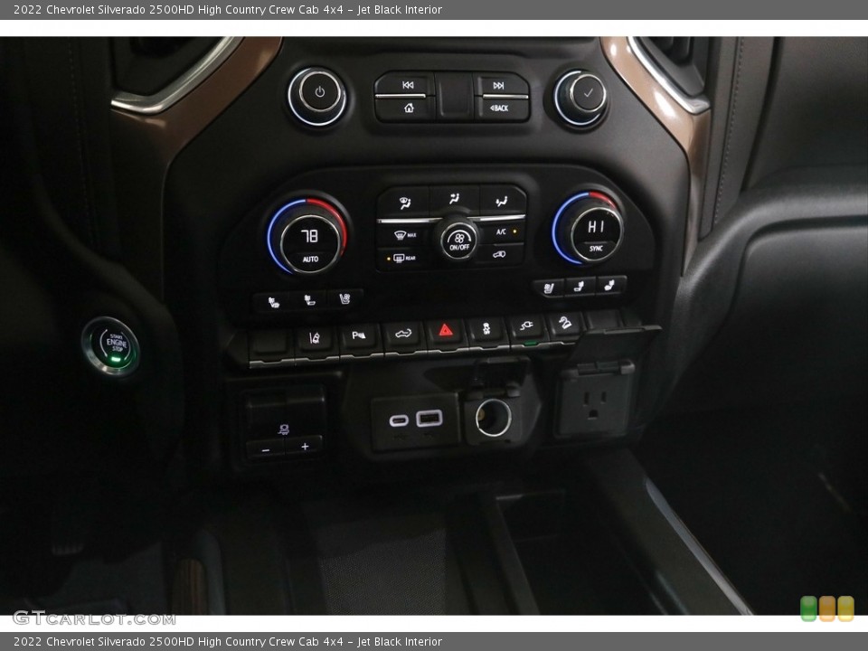 Jet Black Interior Controls for the 2022 Chevrolet Silverado 2500HD High Country Crew Cab 4x4 #145817702