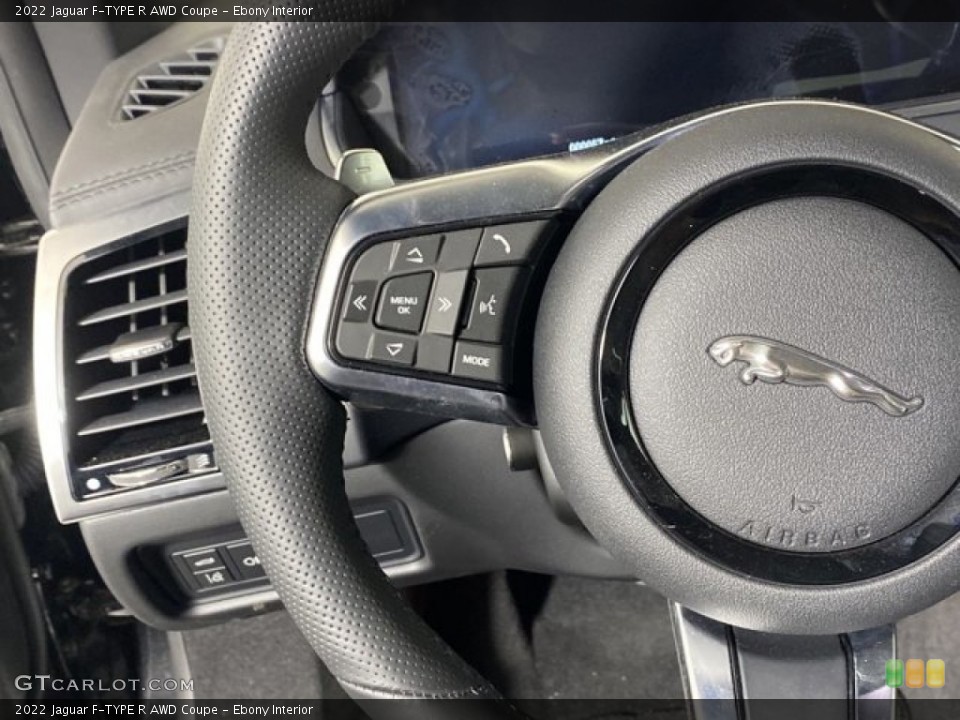 Ebony Interior Steering Wheel for the 2022 Jaguar F-TYPE R AWD Coupe #145818840