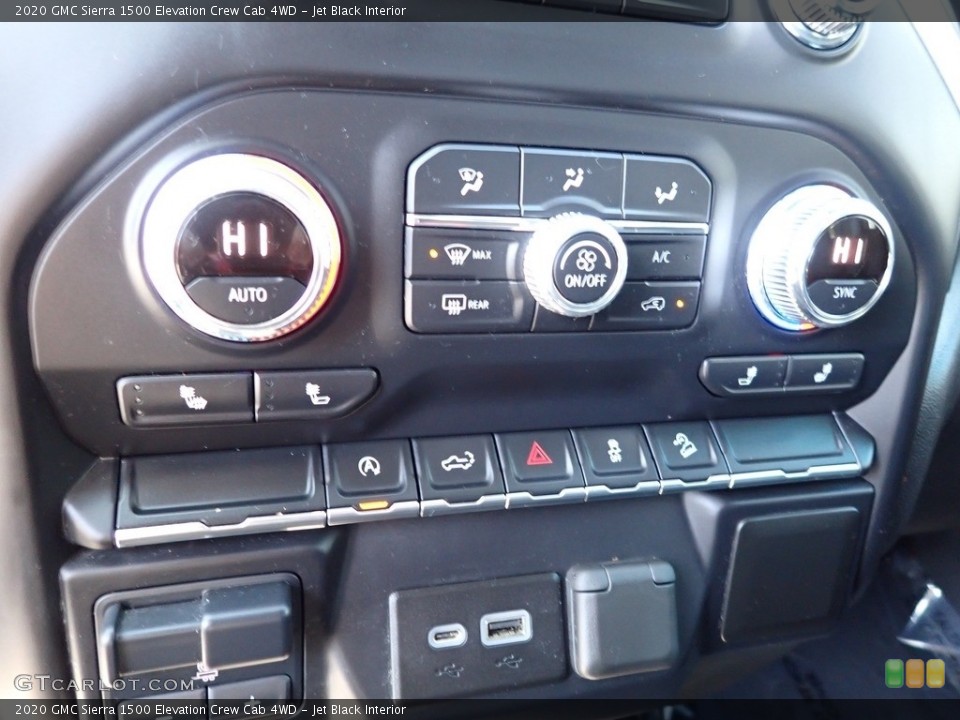 Jet Black Interior Controls for the 2020 GMC Sierra 1500 Elevation Crew Cab 4WD #145819169