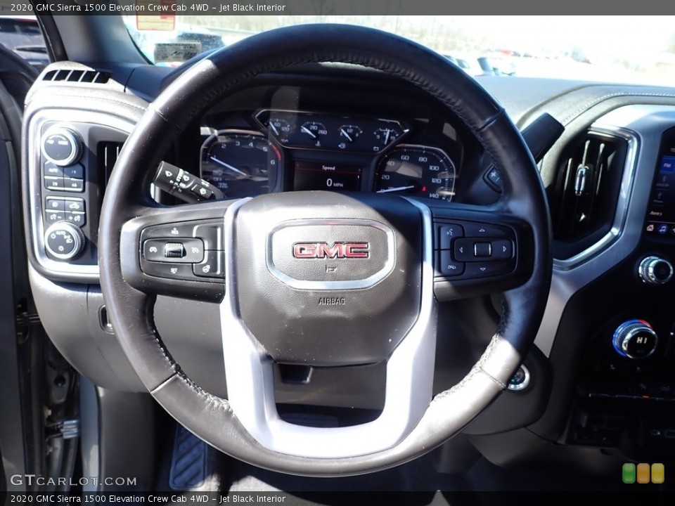 Jet Black Interior Steering Wheel for the 2020 GMC Sierra 1500 Elevation Crew Cab 4WD #145819247