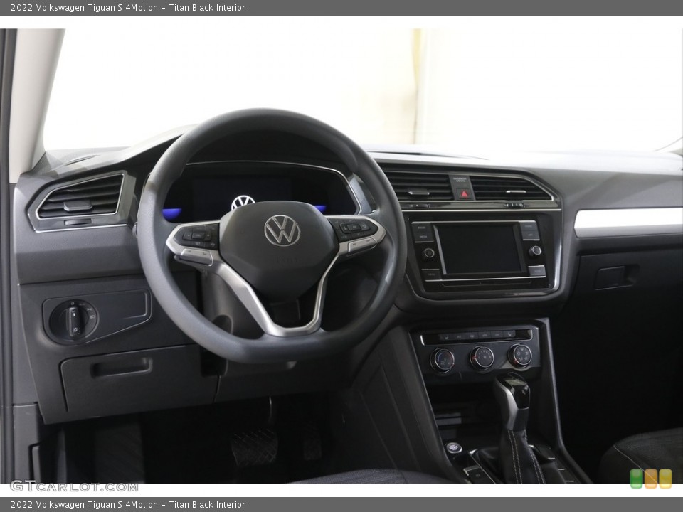 Titan Black Interior Dashboard for the 2022 Volkswagen Tiguan S 4Motion #145819331