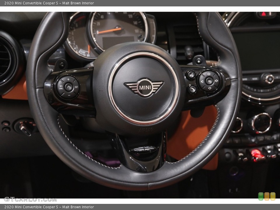 Malt Brown Interior Steering Wheel for the 2020 Mini Convertible Cooper S #145820336