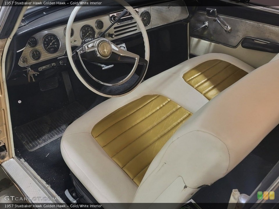 Gold/White Interior Photo for the 1957 Stuebaker Hawk Golden Hawk #145820654