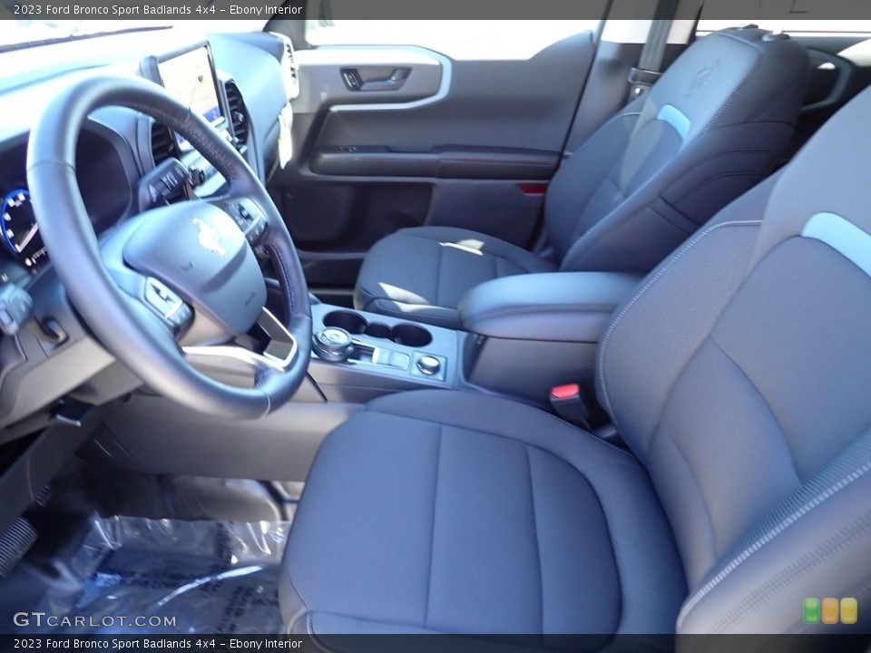 Ebony Interior Front Seat for the 2023 Ford Bronco Sport Badlands 4x4 #145820753