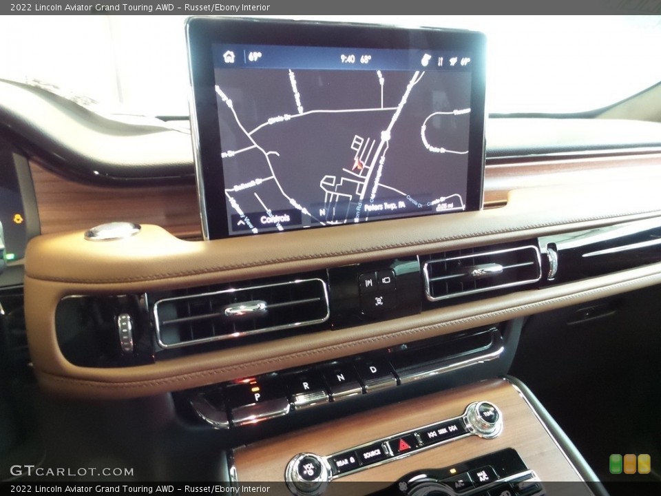 Russet/Ebony Interior Navigation for the 2022 Lincoln Aviator Grand Touring AWD #145822913