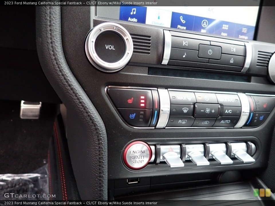 CS/GT Ebony w/Miko Suede Inserts Interior Controls for the 2023 Ford Mustang California Special Fastback #145823081