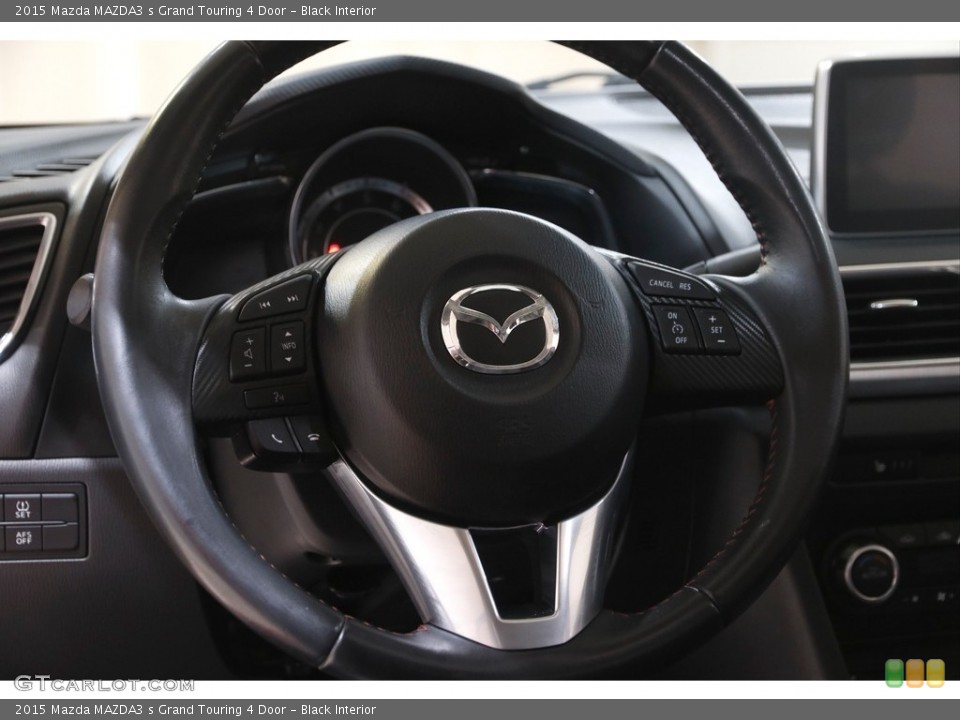 Black Interior Steering Wheel for the 2015 Mazda MAZDA3 s Grand Touring 4 Door #145824914