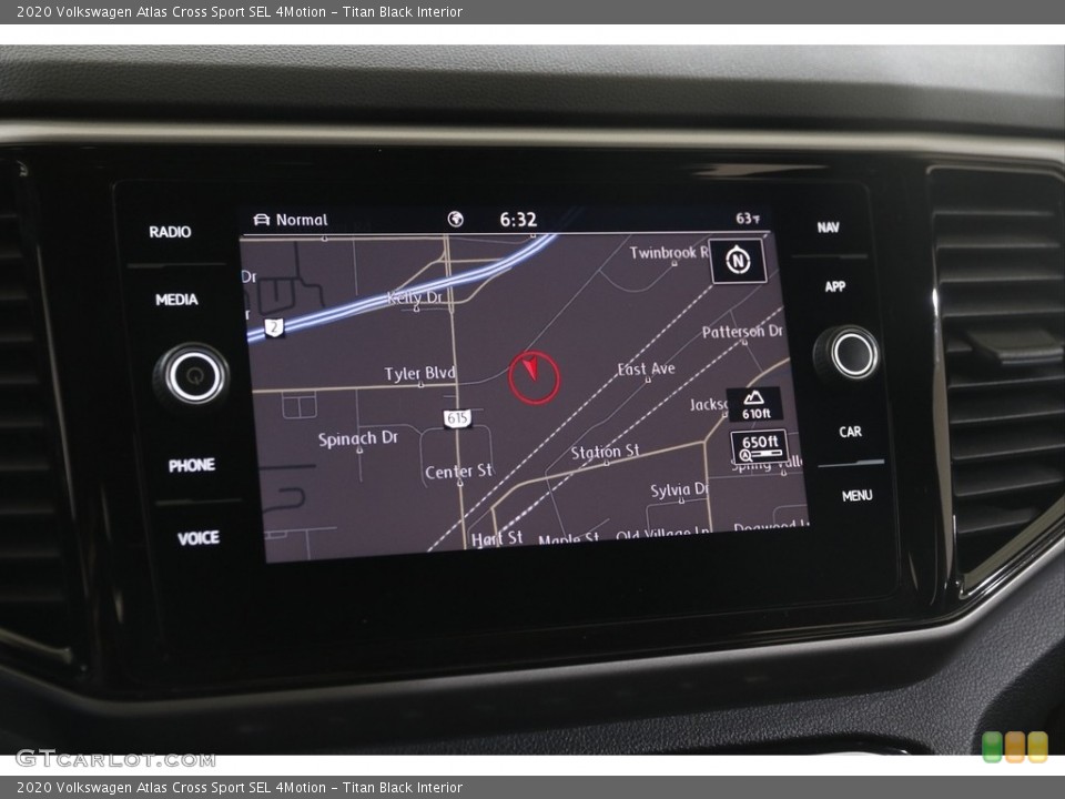 Titan Black Interior Navigation for the 2020 Volkswagen Atlas Cross Sport SEL 4Motion #145827592