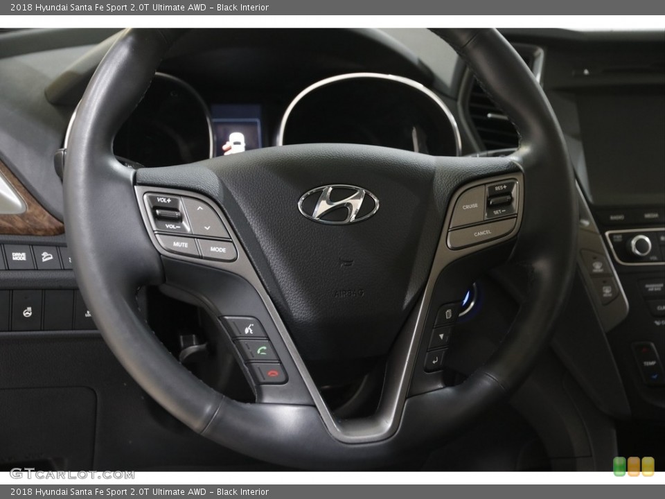 Black Interior Steering Wheel for the 2018 Hyundai Santa Fe Sport 2.0T Ultimate AWD #145827924