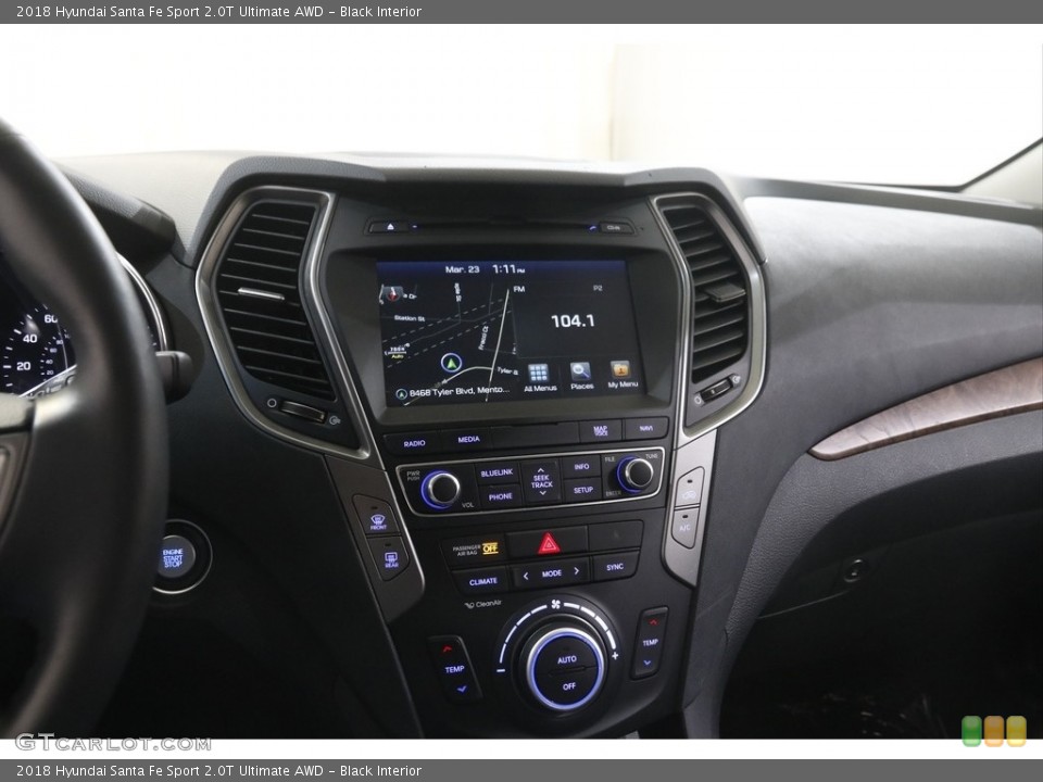 Black Interior Controls for the 2018 Hyundai Santa Fe Sport 2.0T Ultimate AWD #145827963