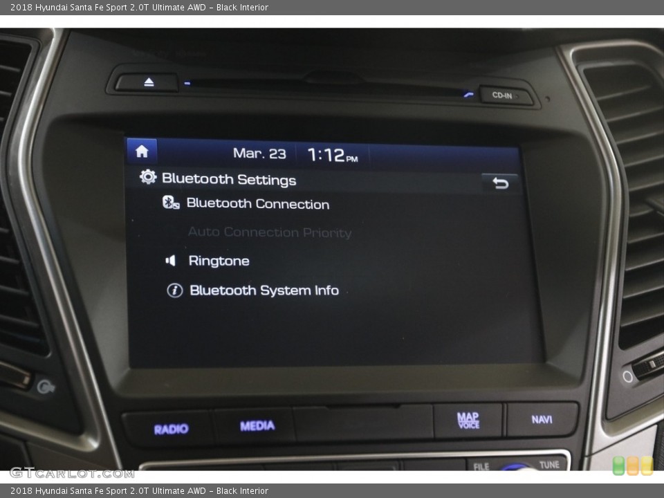 Black Interior Controls for the 2018 Hyundai Santa Fe Sport 2.0T Ultimate AWD #145828035