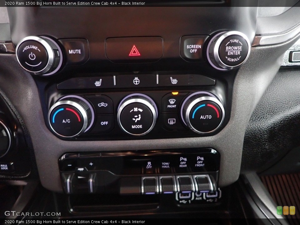 Black Interior Controls for the 2020 Ram 1500 Big Horn Built to Serve Edition Crew Cab 4x4 #145828767