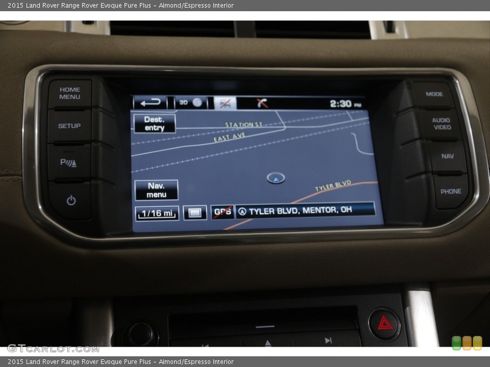 Almond/Espresso Interior Navigation for the 2015 Land Rover Range Rover Evoque Pure Plus #145834110
