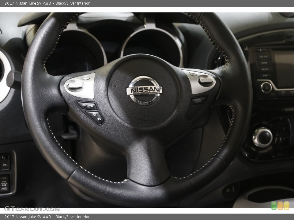 Black/Silver Interior Steering Wheel for the 2017 Nissan Juke SV AWD #145836405