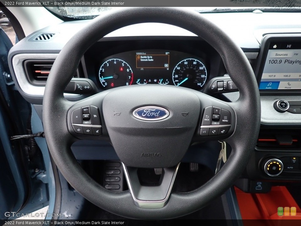 Black Onyx/Medium Dark Slate Interior Steering Wheel for the 2022 Ford Maverick XLT #145836819