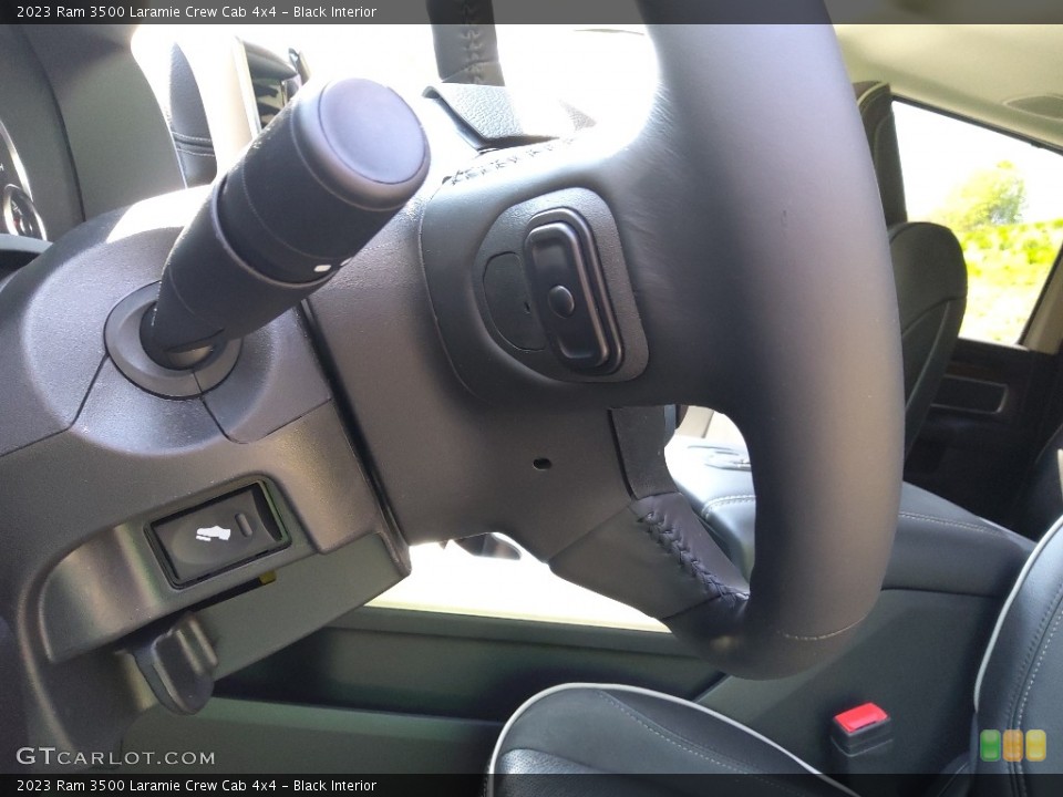 Black Interior Steering Wheel for the 2023 Ram 3500 Laramie Crew Cab 4x4 #145836993