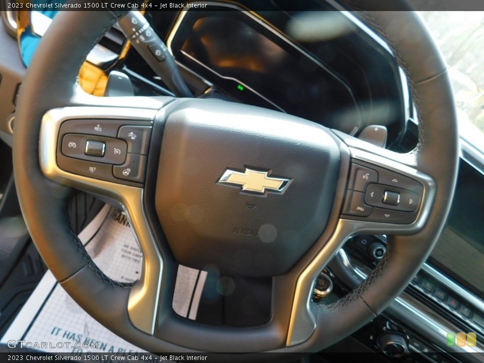 Jet Black Interior Steering Wheel for the 2023 Chevrolet Silverado 1500 LT Crew Cab 4x4 #145837548