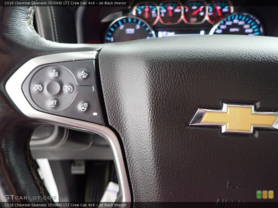Jet Black Interior Steering Wheel for the 2018 Chevrolet Silverado 3500HD LTZ Crew Cab 4x4 #145837839