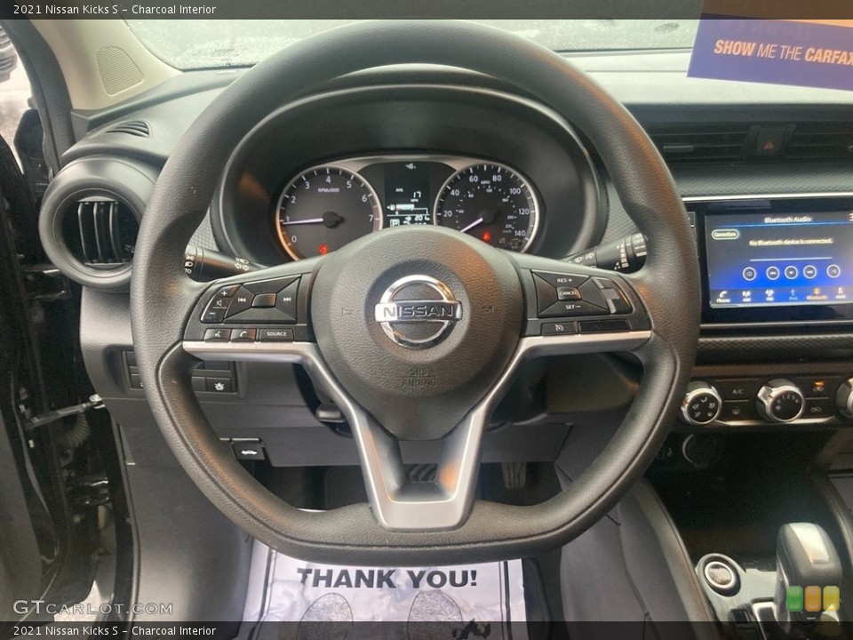 Charcoal Interior Steering Wheel for the 2021 Nissan Kicks S #145838052