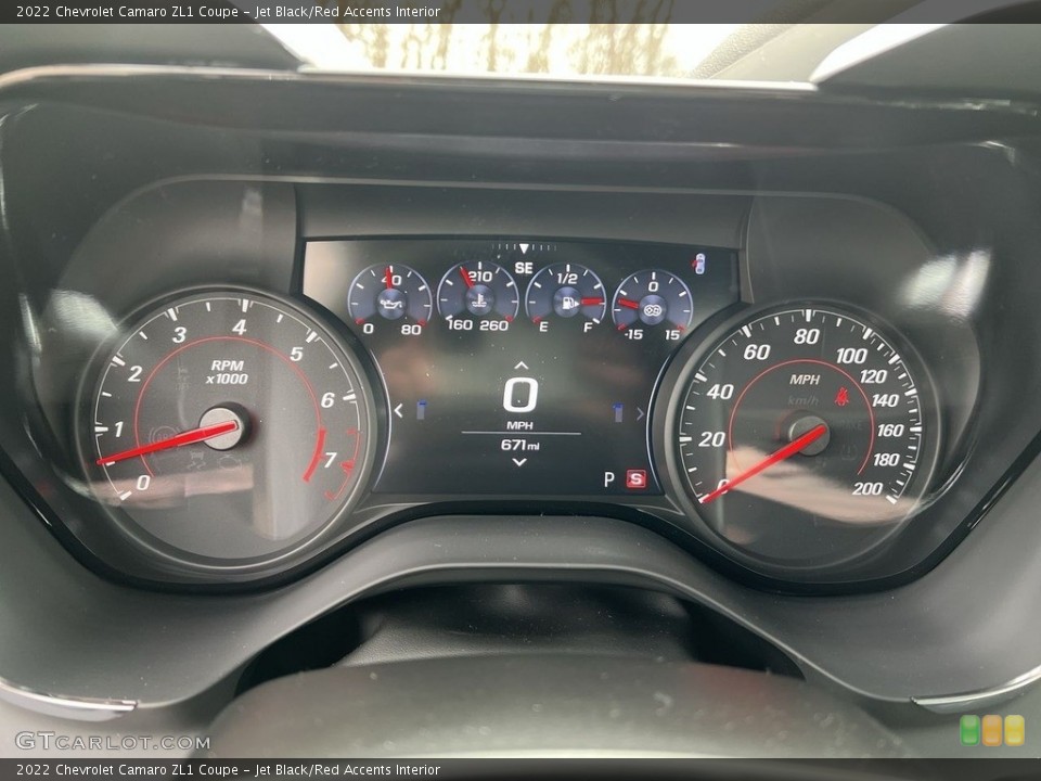 Jet Black/Red Accents Interior Gauges for the 2022 Chevrolet Camaro ZL1 Coupe #145838169