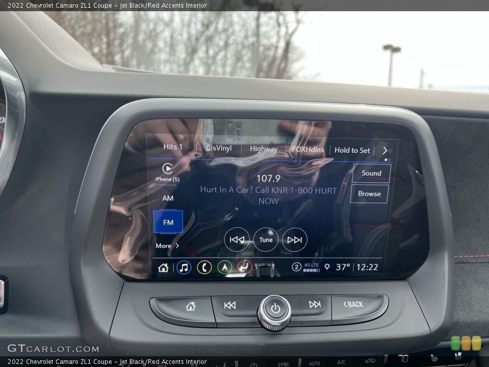 Jet Black/Red Accents Interior Controls for the 2022 Chevrolet Camaro ZL1 Coupe #145838190