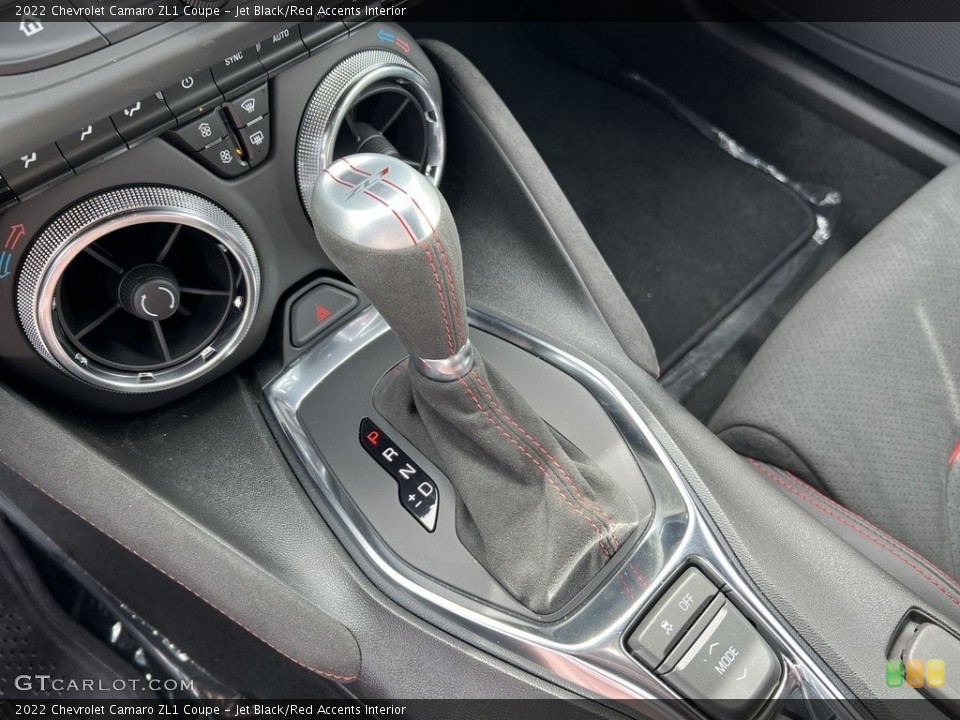 Jet Black/Red Accents Interior Transmission for the 2022 Chevrolet Camaro ZL1 Coupe #145838262