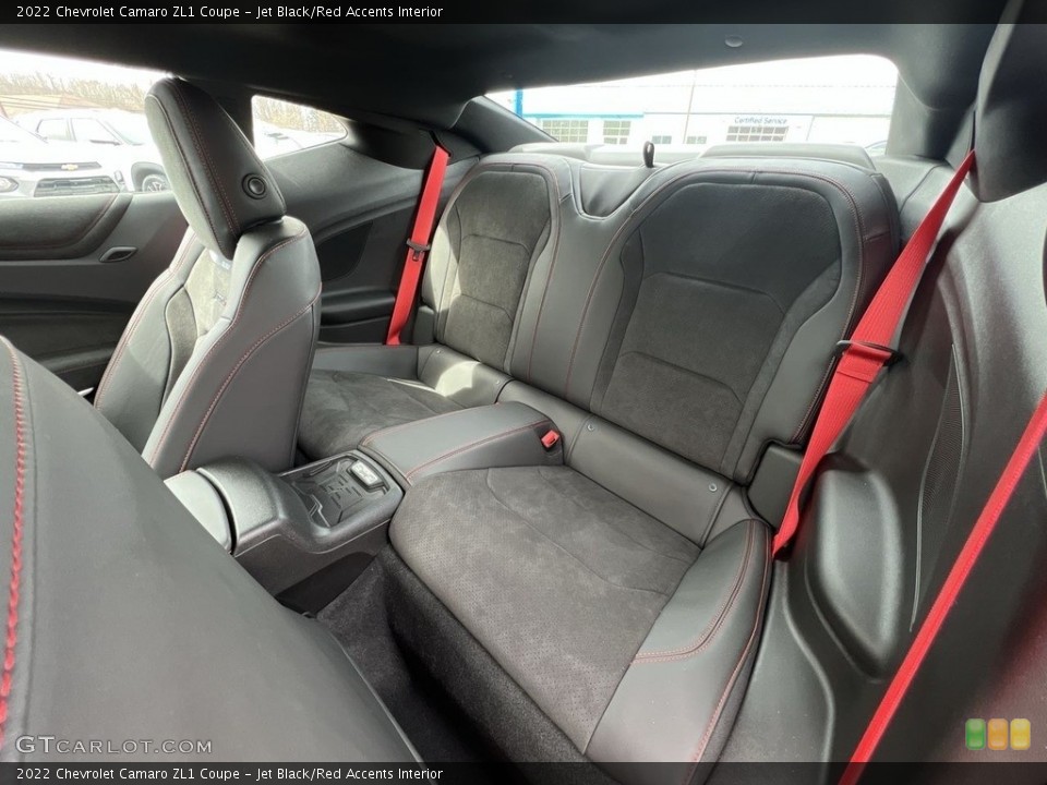 Jet Black/Red Accents Interior Rear Seat for the 2022 Chevrolet Camaro ZL1 Coupe #145838310