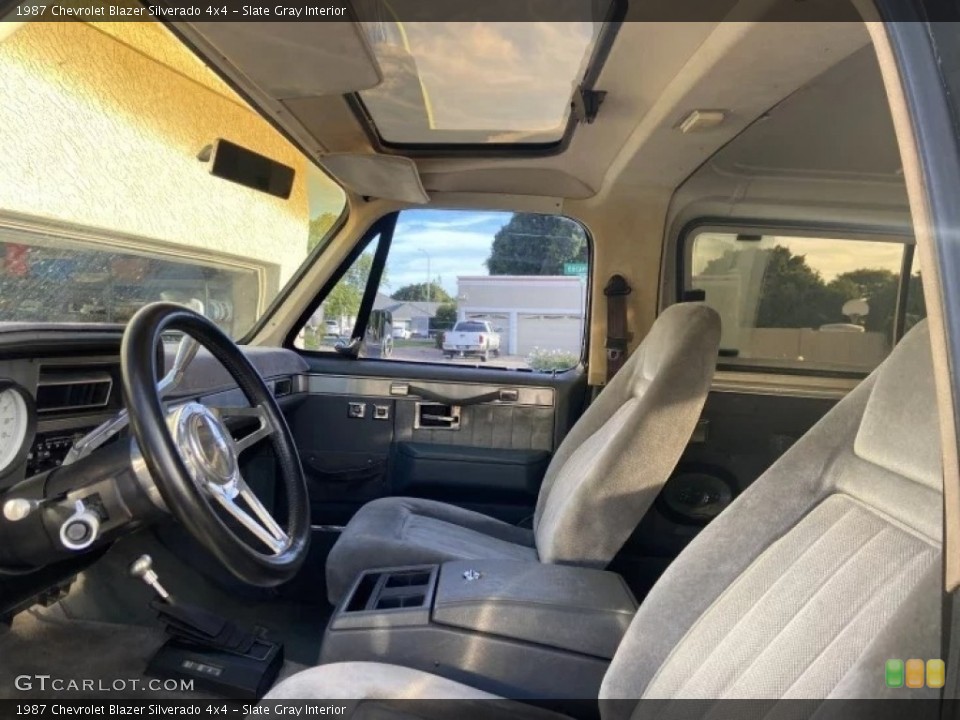 Slate Gray Interior Front Seat for the 1987 Chevrolet Blazer Silverado 4x4 #145838898