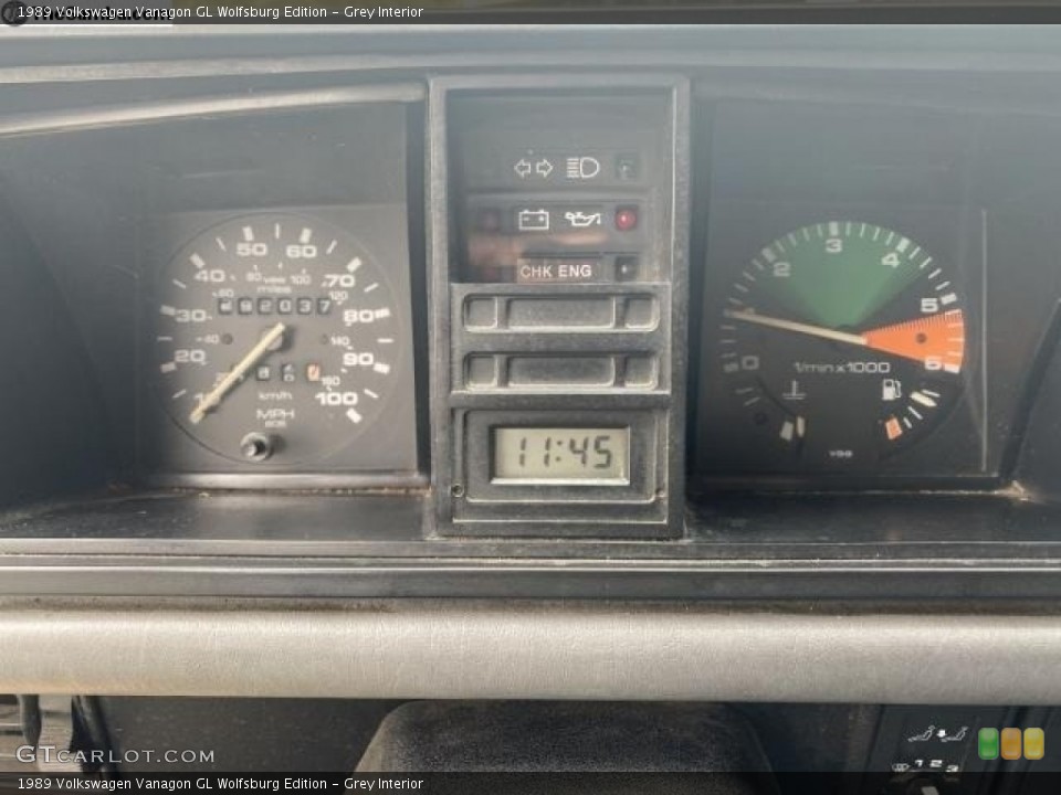 Grey Interior Gauges for the 1989 Volkswagen Vanagon GL Wolfsburg Edition #145839102