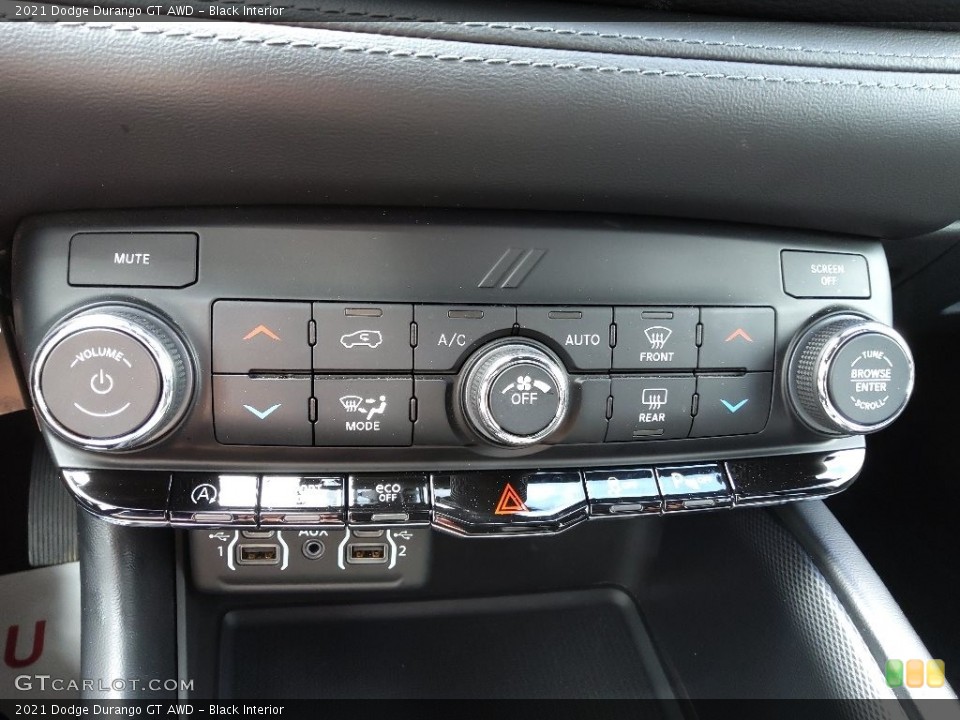 Black Interior Controls for the 2021 Dodge Durango GT AWD #145840607
